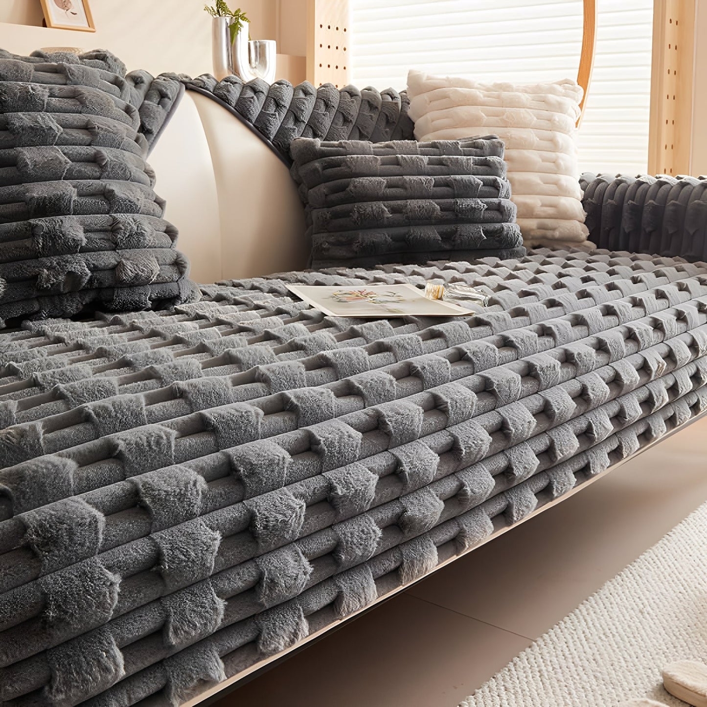 snugshield - bankhoes honden anti - slip pluche - mivero