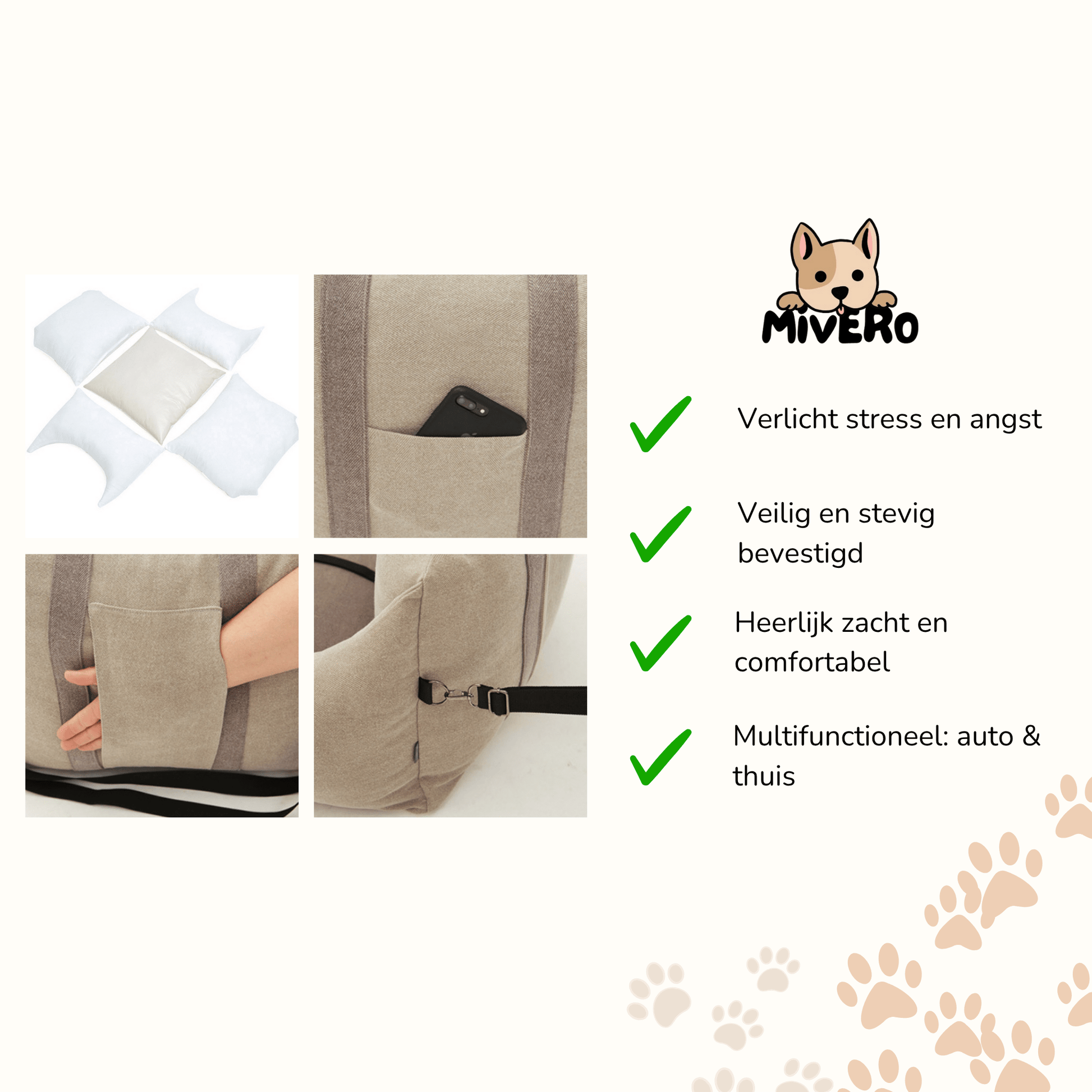 SnugTrip - Veilige Comfortabele Hondenzit - Mivero