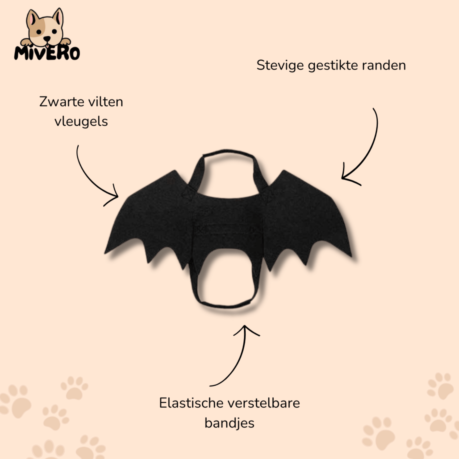 Spookje - Lichtgewicht Vilt Hondenkostuum - Mivero