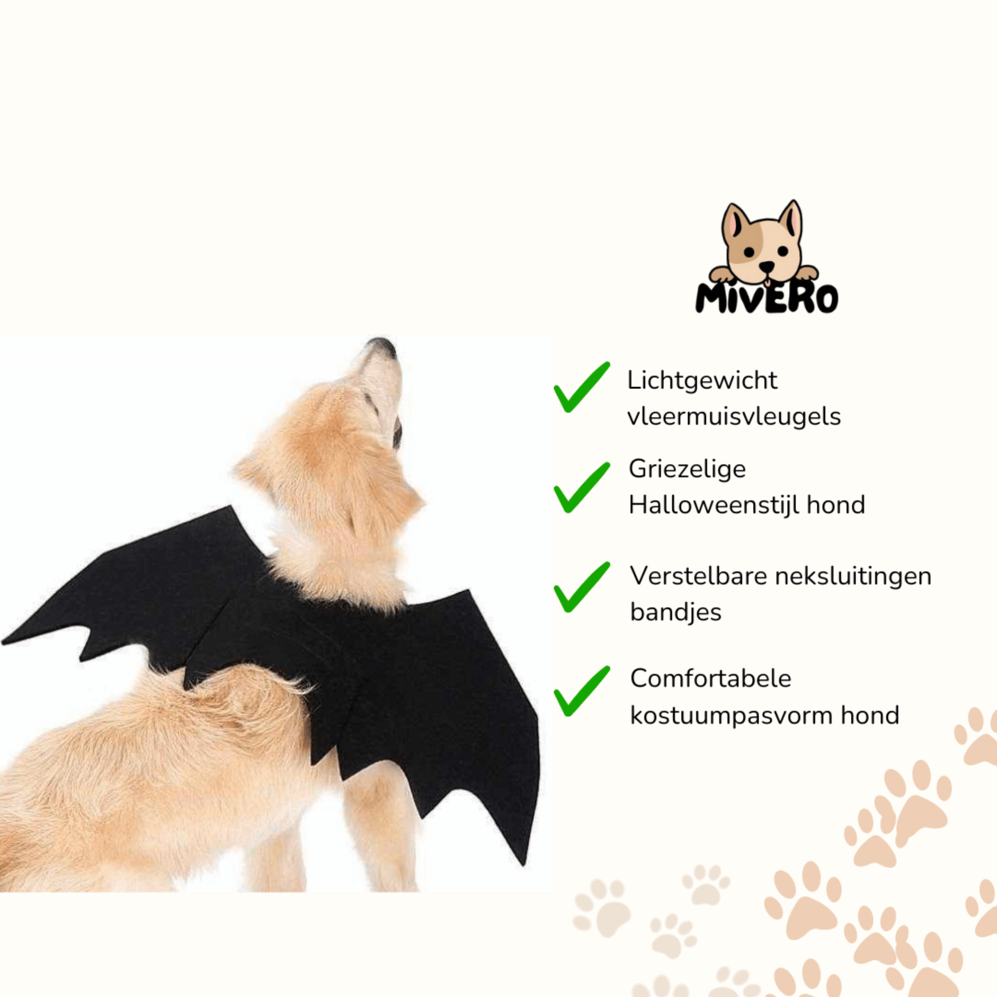 Spookje - Lichtgewicht Vilt Hondenkostuum - Mivero