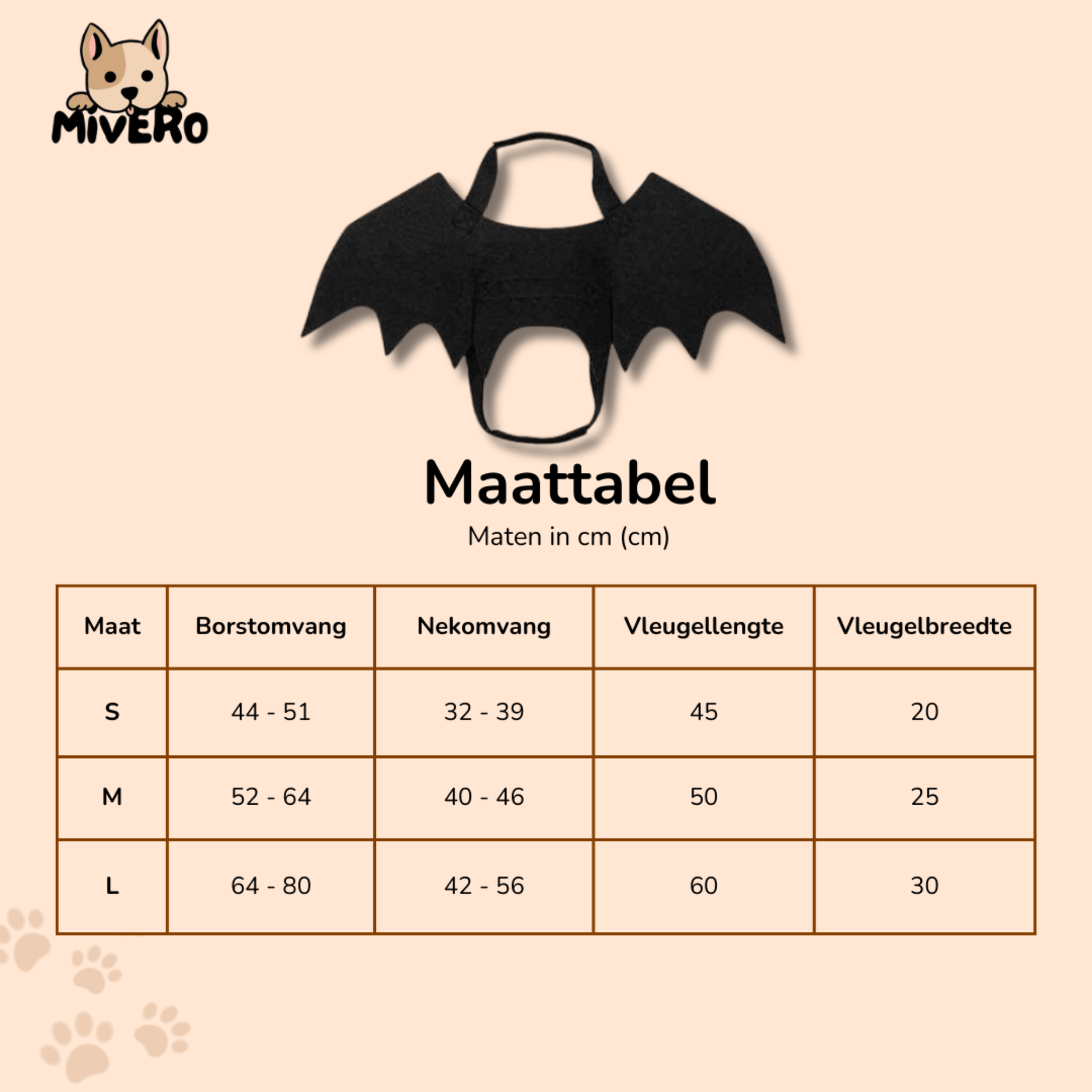 Spookje - Lichtgewicht Vilt Hondenkostuum - Mivero