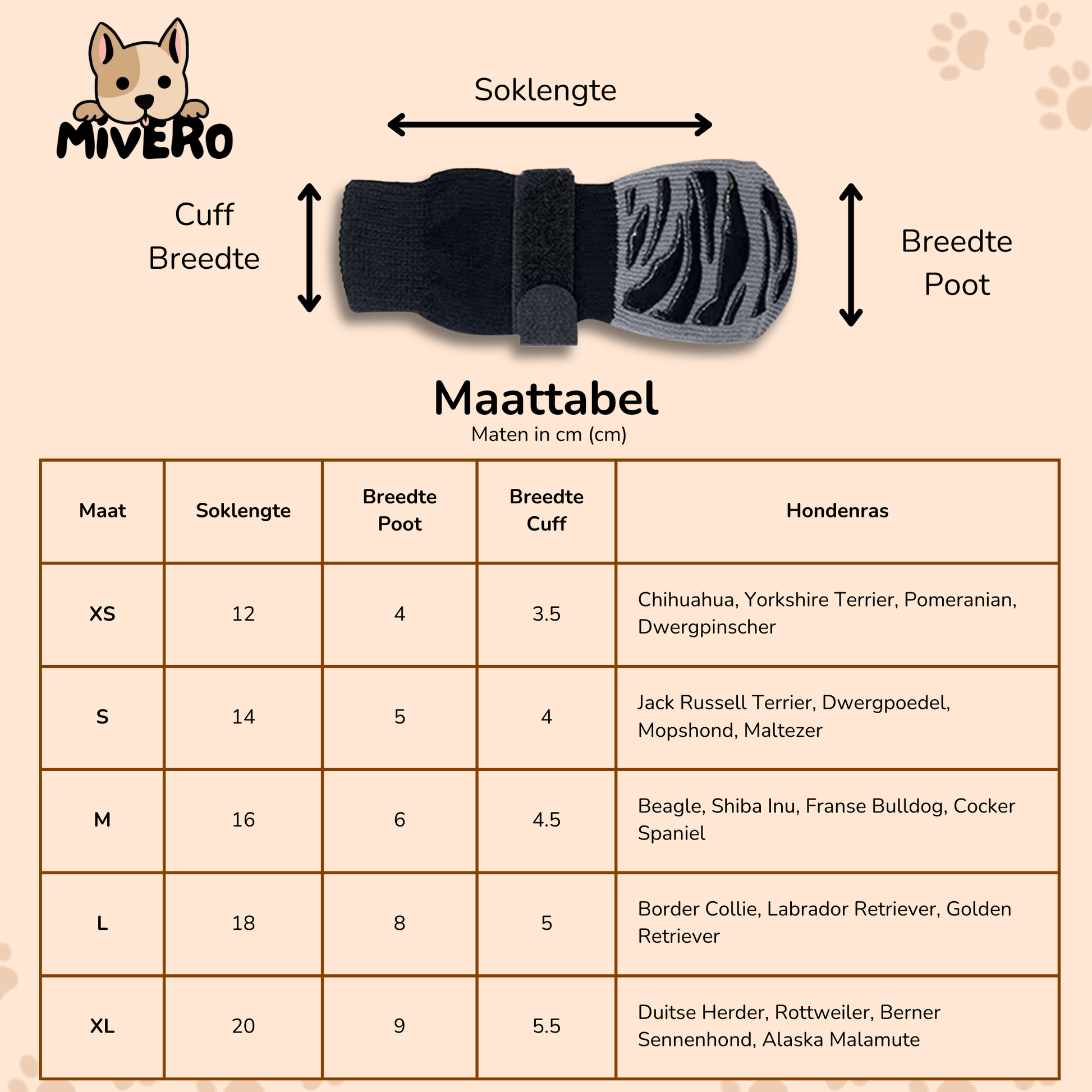 SteadyPaws - Antislip Honden Gripsokken - Mivero