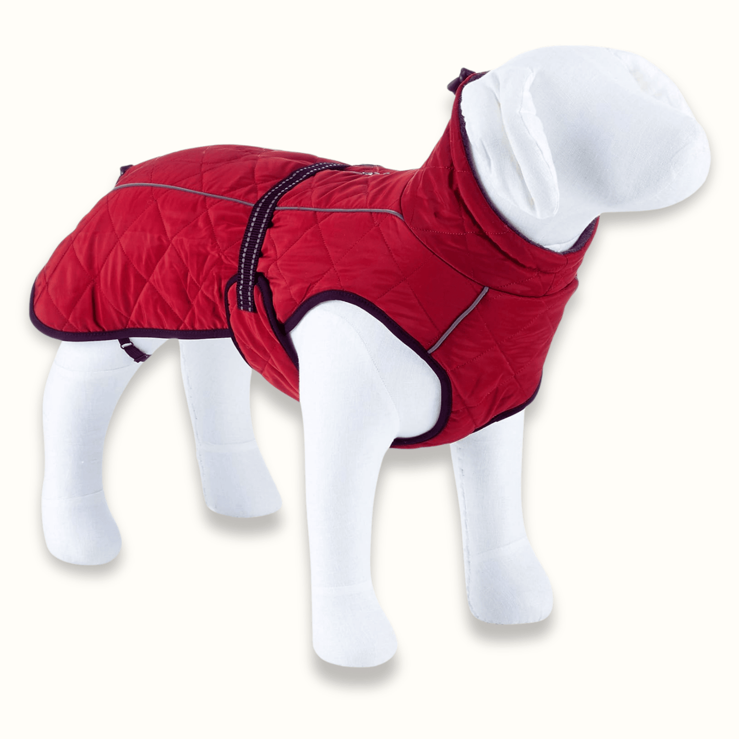 thermutt - fleecevoering honden winterjas met tuigopening - mivero