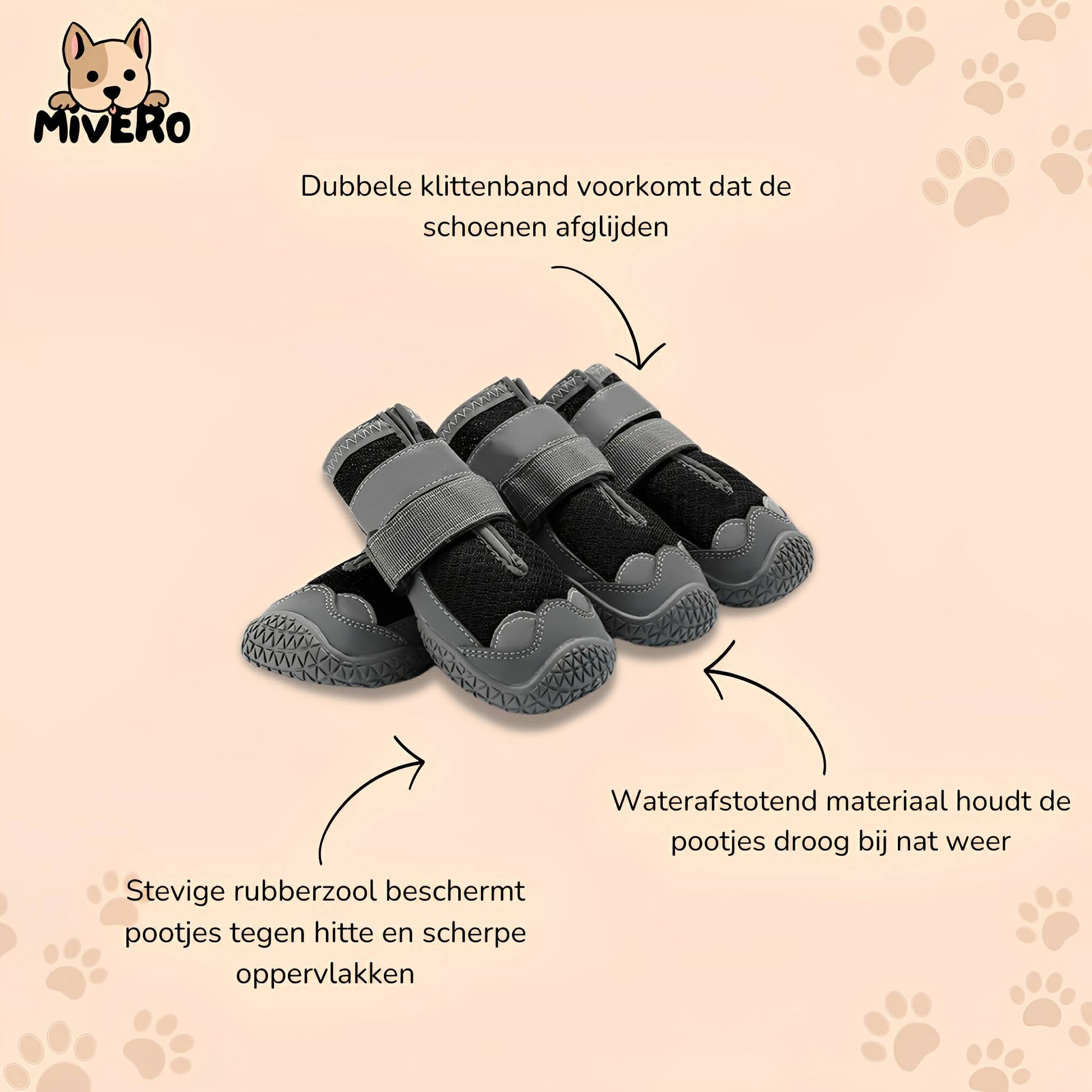 TrailPaws - Beschermende Antislip Hondenschoenen - Mivero