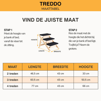 Treddo - Hondentrap en Loopplank Opvouwbaar Hout - Mivero