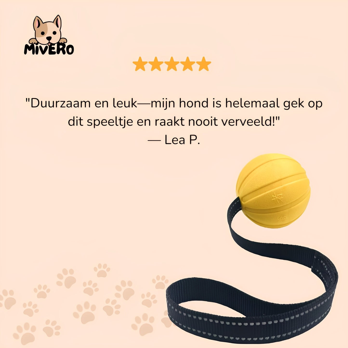 tufffetch - drijvende kauwbestendige hondenbal - mivero