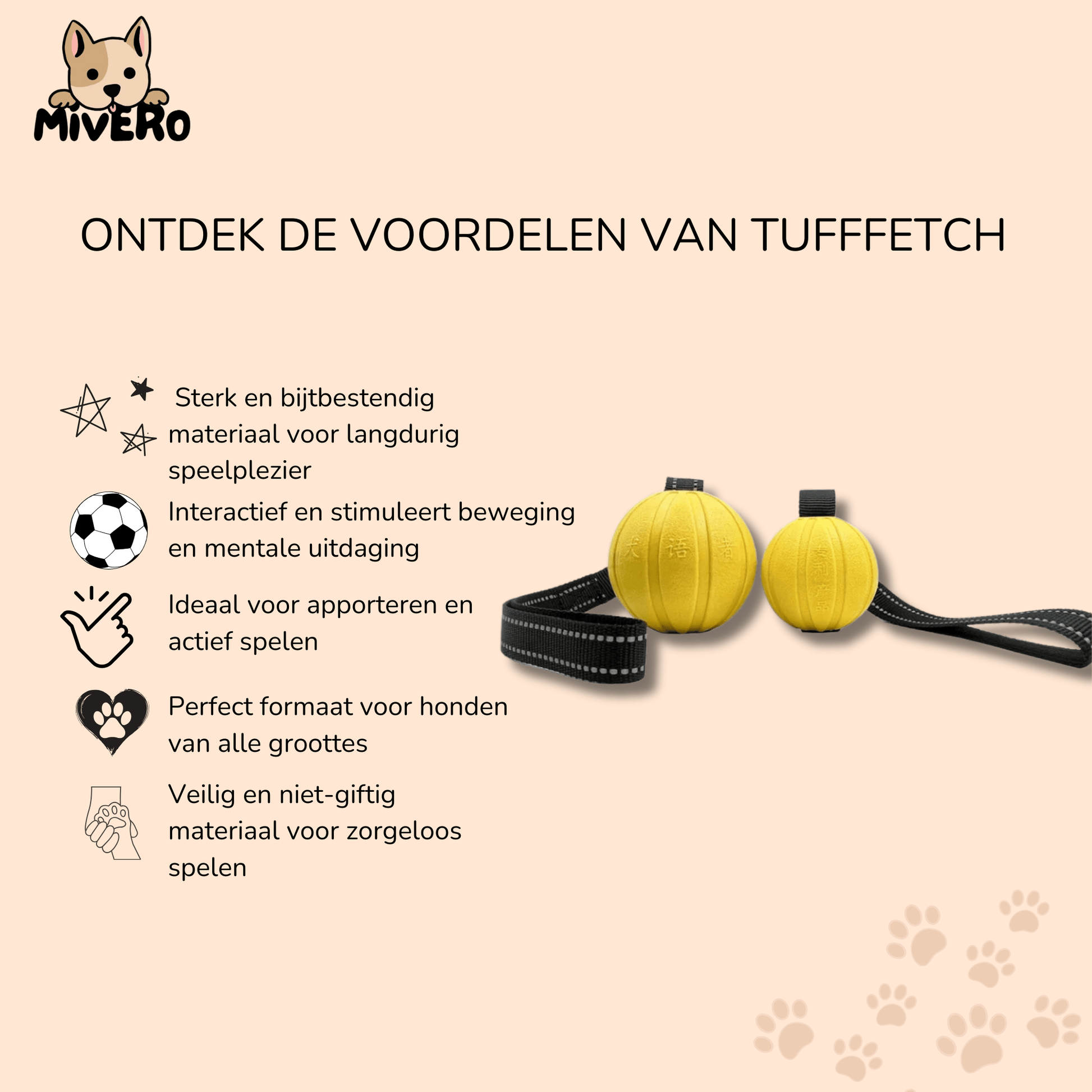 TuffFetch - Drijvende Kauwbestendige Hondenbal - Mivero