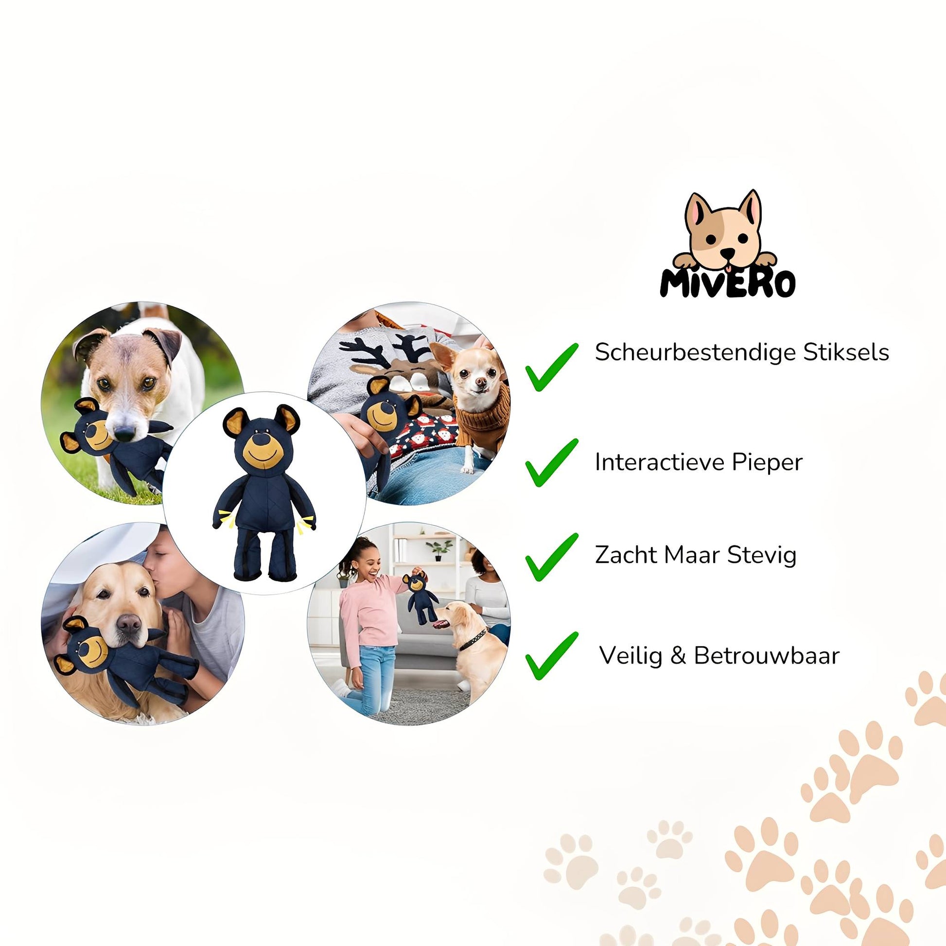 TuffSnugg - Kauwbestendig Knuffel Speeltje - Mivero