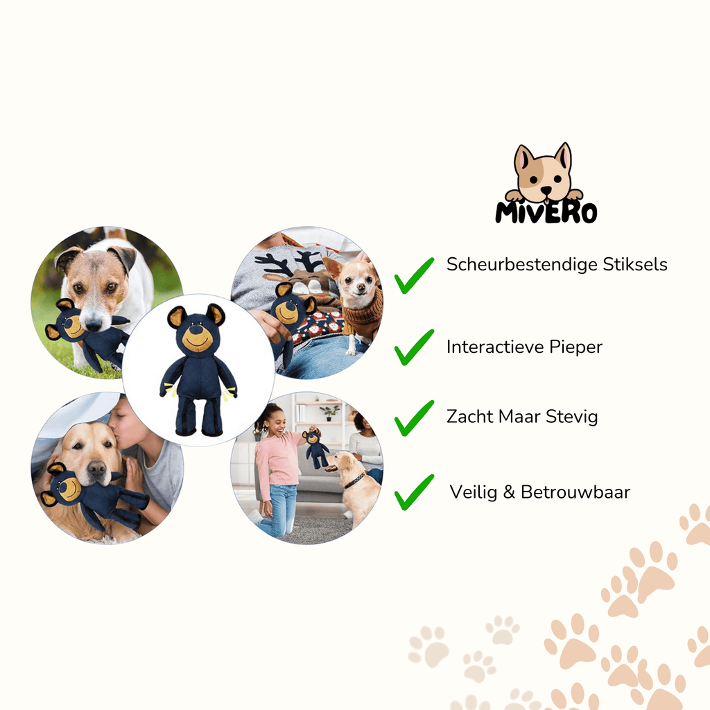 TuffSnugg - Kauwbestendig Knuffel Speeltje - Mivero