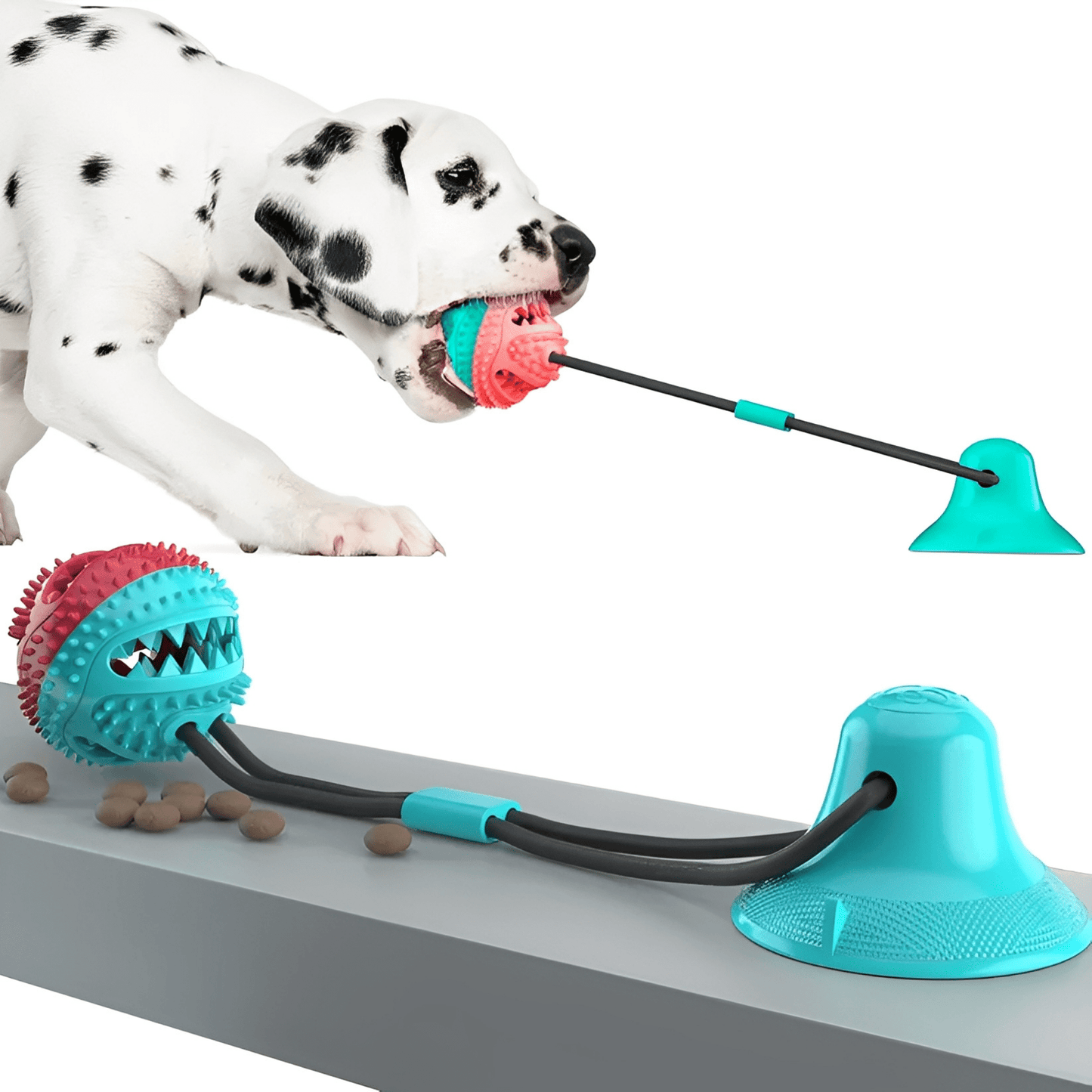tugmax - tandverzorging kauwspeelgoed hond met zuignap - mivero