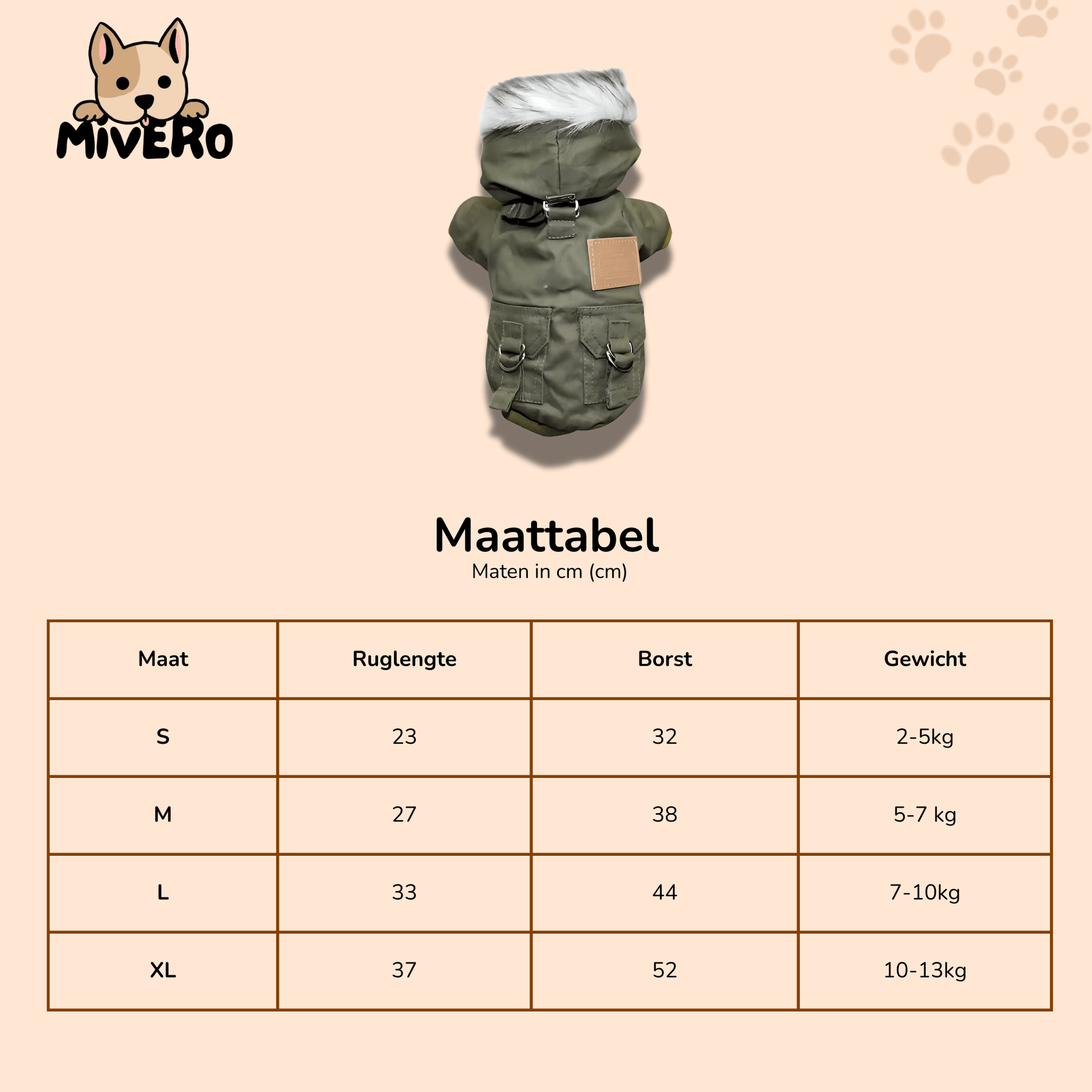 WarmBark - Winddichte Warme Hondenjasje - Mivero