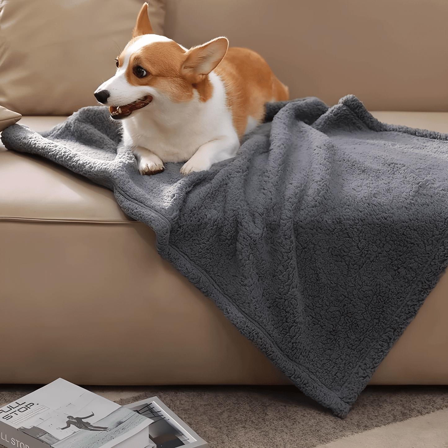 warmwoof - pluche fleece huisdierdeken - mivero