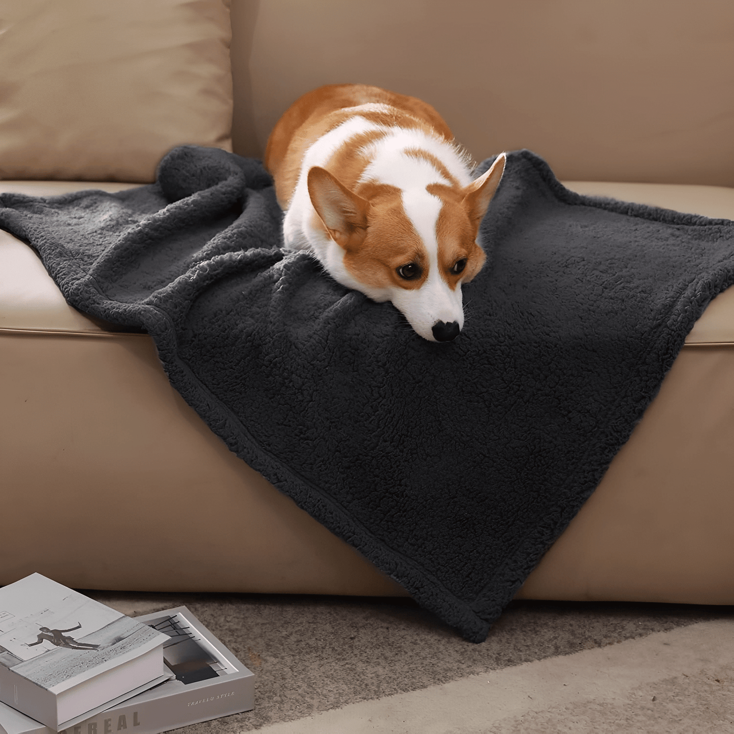 warmwoof - pluche fleece huisdierdeken - mivero