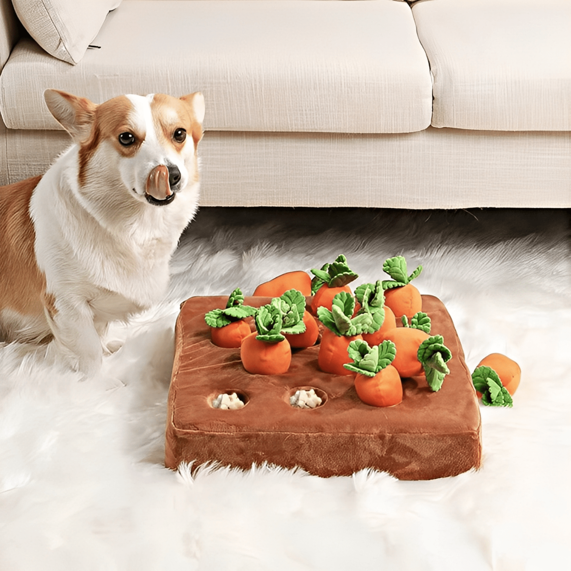 Wortelspel - Honden Snuffelmat Voerpuzzel Speelgoed - Mivero