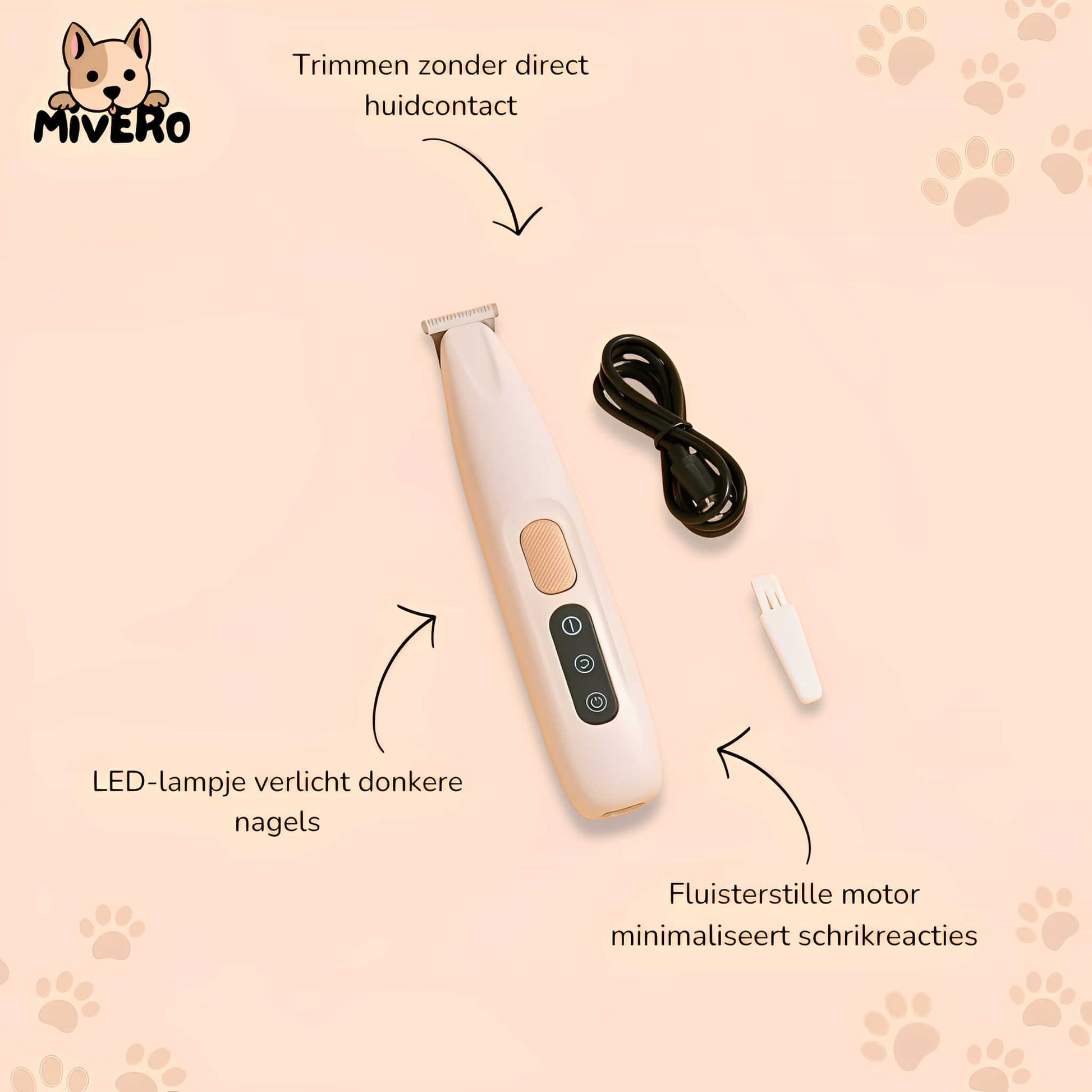 ZenClip - Pootjes Trimmer Honden LED - Mivero