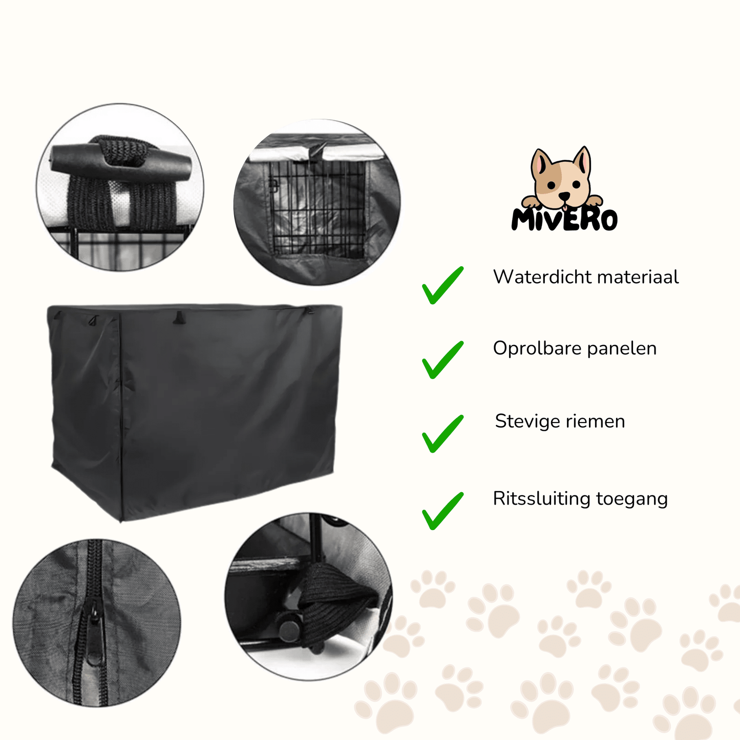 zencrate - ademend verduisterend hondenbenchhoes - mivero