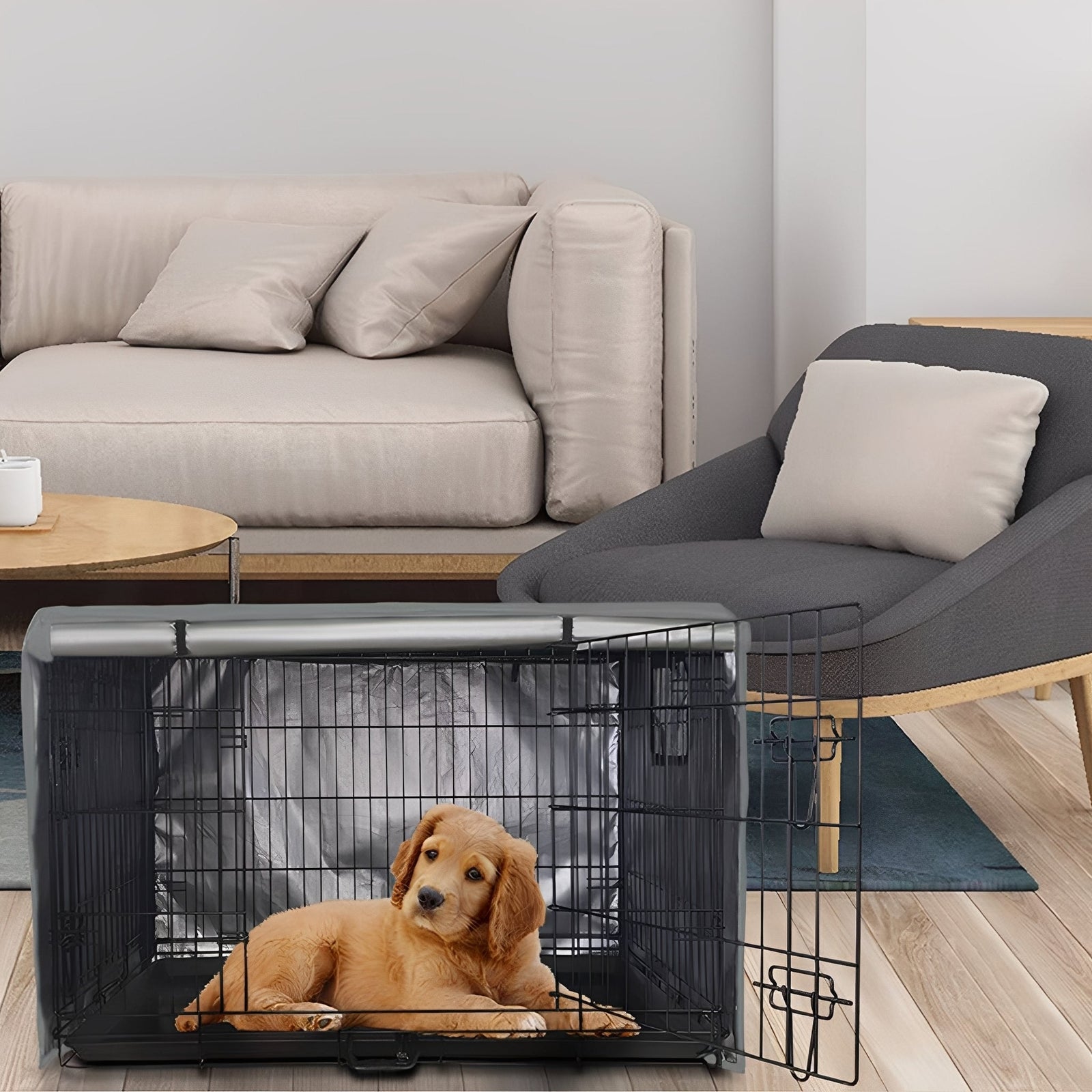 ZenCrate - Ademend Verduisterend Hondenbenchhoes - Mivero