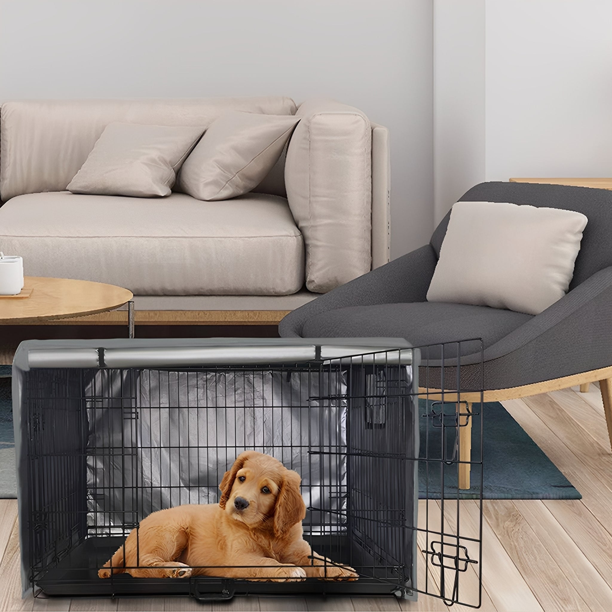 ZenCrate - Ademend Verduisterend Hondenbenchhoes - Mivero